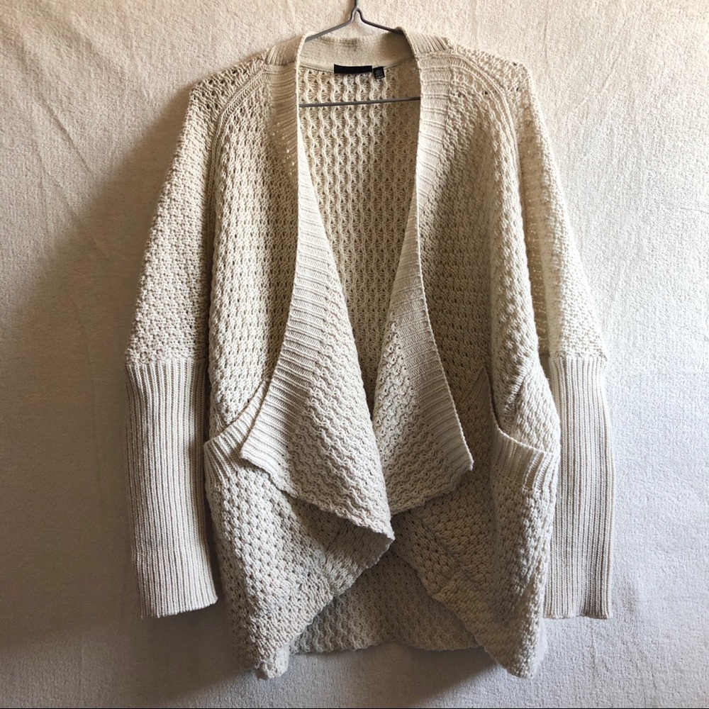 Retrod cream cardigan open drape